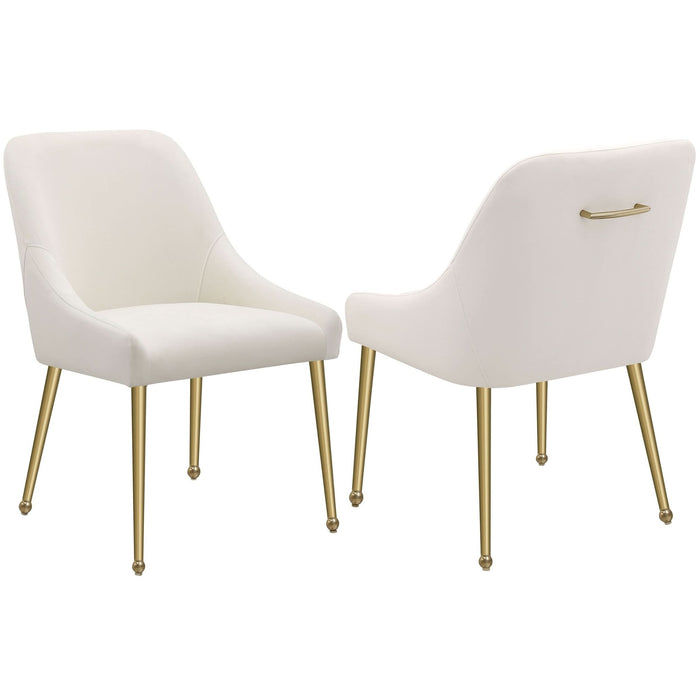 Mayette Upholstered Dining Side Chair Ivory (Set of 2) - Walo Furniture