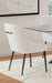 Mayette Upholstered Dining Side Chair Ivory (Set of 2) - Walo Furniture