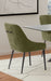 Mayette Upholstered Dining Side Chair Olive (Set of 2) - Walo Furniture