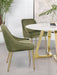 Mayette Upholstered Dining Side Chair Olive (Set of 2) - Walo Furniture