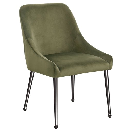 Mayette Upholstered Dining Side Chair Olive (Set of 2) - Walo Furniture