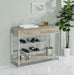 Melrose 2 - drawer Home Bar Storage with Wine Rack Grey - Walo Furniture