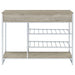 Melrose 2 - drawer Home Bar Storage with Wine Rack Grey - Walo Furniture