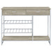 Melrose 2 - drawer Home Bar Storage with Wine Rack Grey - Walo Furniture