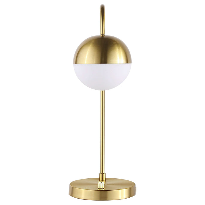 Merrick 21 - inch Spherical Arched Bedside Table Lamp Gold - Walo Furniture