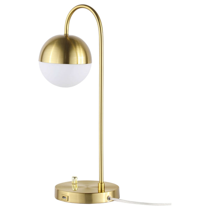 Merrick 21 - inch Spherical Arched Bedside Table Lamp Gold - Walo Furniture