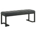 Mesa Boucle Upholstered Tufted Accent Bench Charcoal - Walo Furniture