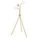 Miley 66 - inch Spherical Bulb Tripod Tree Floor Lamp Gold - Walo Furniture