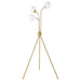 Miley 66 - inch Spherical Bulb Tripod Tree Floor Lamp Gold - Walo Furniture