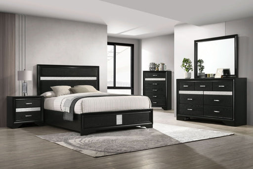 Miranda 4 - piece California King Bedroom Set Black - Walo Furniture