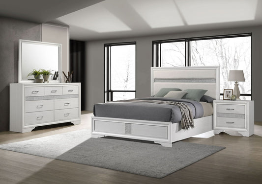 Miranda 4 - piece California King Bedroom Set White - Walo Furniture