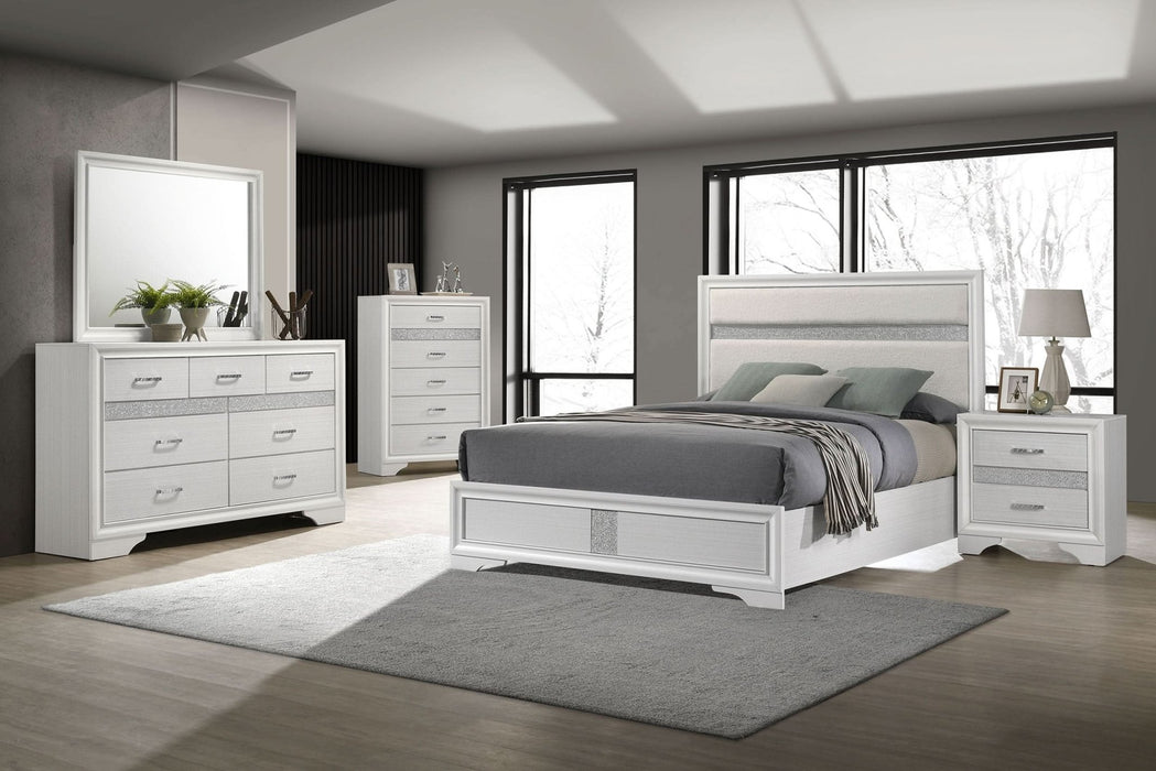 Miranda 4 - piece Eastern King Bedroom Set White - Walo Furniture