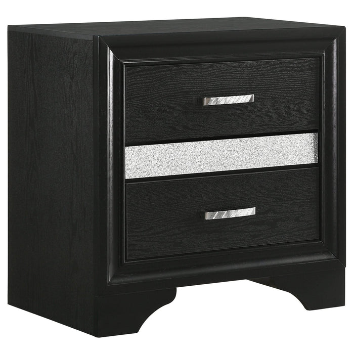 Miranda 4 - piece Full Bedroom Set Black - Walo Furniture