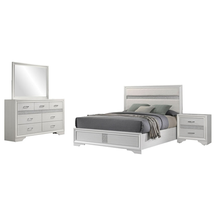 Miranda 4 - piece Full Bedroom Set White - Walo Furniture