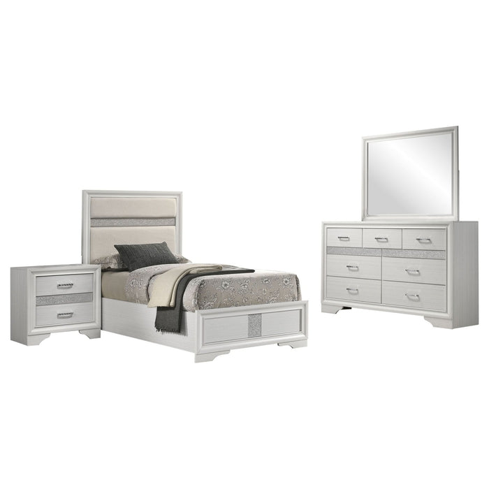 Miranda 4 - piece Twin Bedroom Set White - Walo Furniture