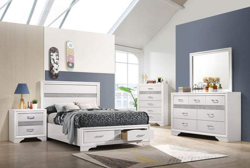 Miranda 5 - piece Full Bedroom Set White - Walo Furniture