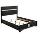 Miranda 54 - inch Upholstered Eastern King Panel Bed Black - Walo Furniture