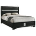 Miranda 54 - inch Upholstered Eastern King Panel Bed Black - Walo Furniture