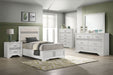 Miranda 54 - inch Upholstered Twin Panel Bed White - Walo Furniture