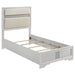 Miranda 54 - inch Upholstered Twin Panel Bed White - Walo Furniture