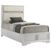 Miranda 54 - inch Upholstered Twin Panel Bed White - Walo Furniture