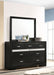 Miranda 7 - drawer Dresser with Mirror Black - Walo Furniture