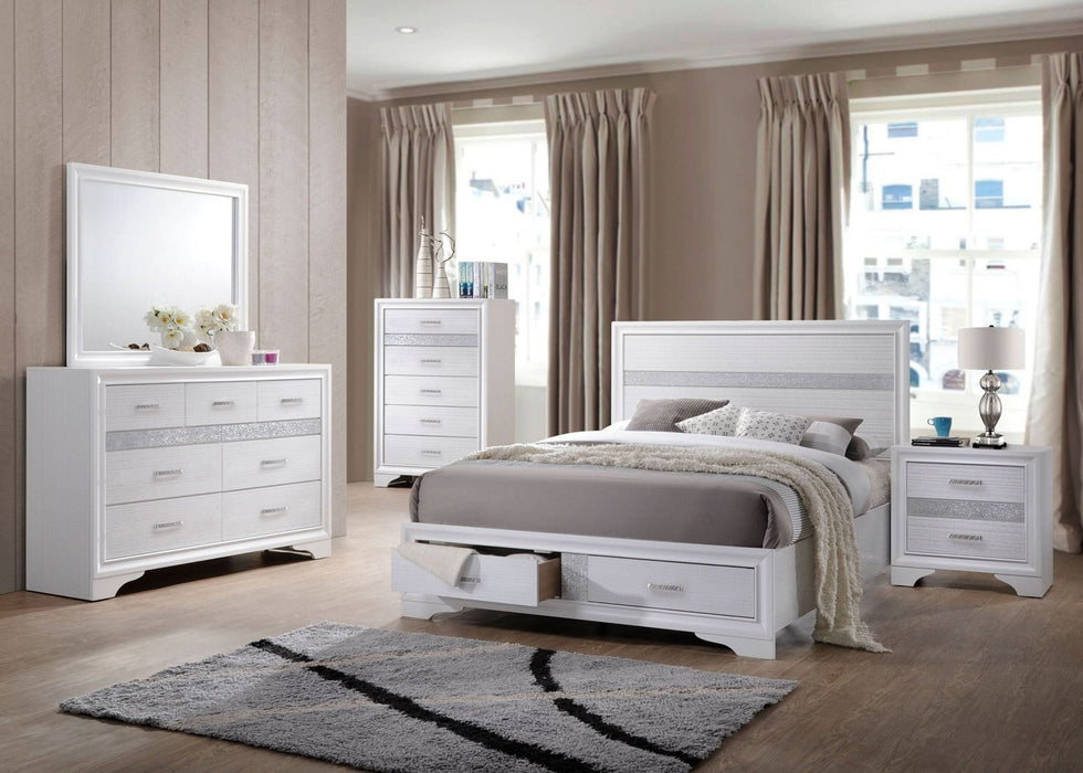 Miranda 7 - drawer Dresser with Mirror White - Walo Furniture