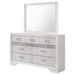 Miranda 7 - drawer Dresser with Mirror White - Walo Furniture