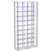 Montara Tempered Glass Wine Storage LED Curio Cabinet Chrome - Walo Furniture