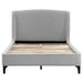 Mosby Upholstered Eastern King Wingback Bed Grey - Walo Furniture