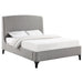 Mosby Upholstered Queen Wingback Bed Grey - Walo Furniture