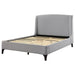 Mosby Upholstered Queen Wingback Bed Grey - Walo Furniture