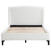 Mosby Upholstered Queen Wingback Bed Snow - Walo Furniture