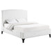 Mosby Upholstered Queen Wingback Bed Snow - Walo Furniture