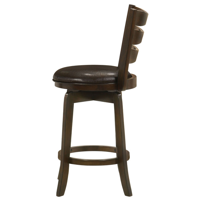 Murphy Wood Counter Height Swivel Bar Chair Dark Brown - Walo Furniture