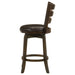 Murphy Wood Counter Height Swivel Bar Chair Dark Brown - Walo Furniture