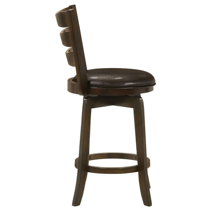 Murphy Wood Counter Height Swivel Bar Chair Dark Brown - Walo Furniture