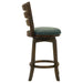 Murphy Wood Counter Height Swivel Bar Chair Hunter Green - Walo Furniture