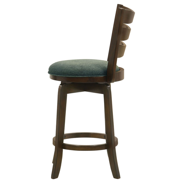 Murphy Wood Counter Height Swivel Bar Chair Hunter Green - Walo Furniture