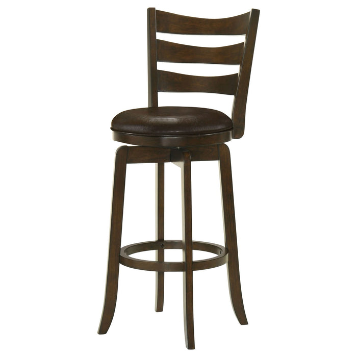 Murphy Wood Pub Height Swivel Bar Chair Dark Brown - Walo Furniture