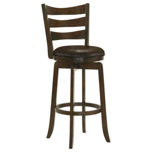 Murphy Wood Pub Height Swivel Bar Chair Dark Brown - Walo Furniture