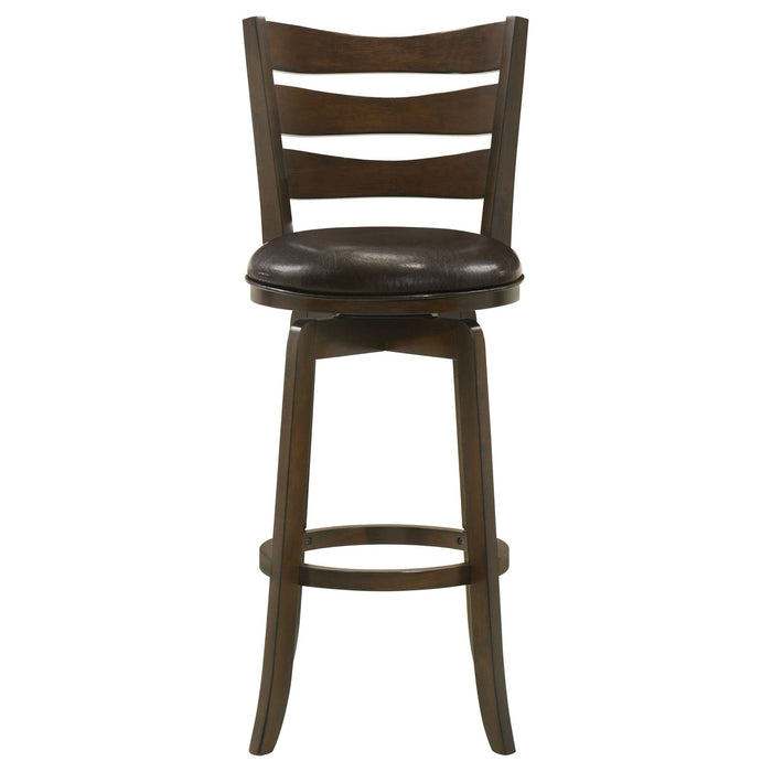 Murphy Wood Pub Height Swivel Bar Chair Dark Brown - Walo Furniture