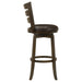 Murphy Wood Pub Height Swivel Bar Chair Dark Brown - Walo Furniture