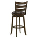 Murphy Wood Pub Height Swivel Bar Chair Dark Brown - Walo Furniture