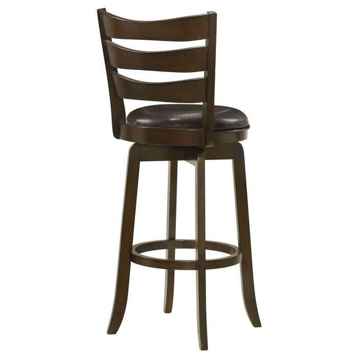 Murphy Wood Pub Height Swivel Bar Chair Dark Brown - Walo Furniture