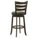 Murphy Wood Pub Height Swivel Bar Chair Hunter Green - Walo Furniture