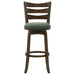 Murphy Wood Pub Height Swivel Bar Chair Hunter Green - Walo Furniture