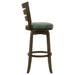 Murphy Wood Pub Height Swivel Bar Chair Hunter Green - Walo Furniture