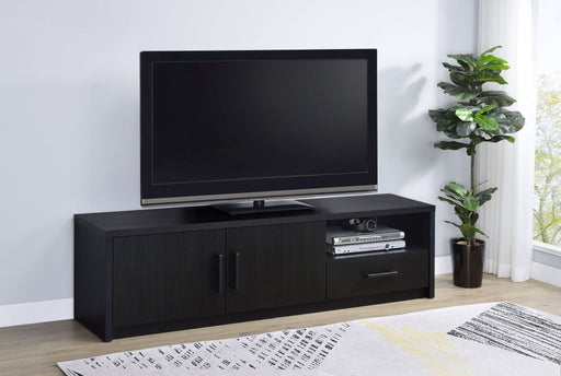 Murray 70 - inch 2 - door TV Stand Media Console Black - Walo Furniture