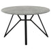 Neil 5 - piece Round Dining Table Set Concrete Gunmetal - Walo Furniture